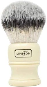 Simpsons Trafalgar T3 Synthetic Shaving Brush with Cream Handle - Suitable for Senstive Skin - Large, Easy Grip Handle
