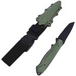 Tounlinx Tactical Rubber Trainer Knife Combat Bayonet with Scabbard/Sheath (Green2)