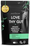 Organic 7-in-1 Prebiotics for Gut Health - Award Winning Gut Health Powder with 7 Superfoods High in Soluble Fibre, Insoluble Fiber & 2 Billion CFU Probiotic Powder - 180 Grams - by Inspiriko