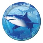 Creative Converting 415887 Shark Splash Dessert Plates, Multicolor, 7", 8ct