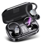 Wireless Earbuds, Bluetooth 5.3 Headphones Sport with HiFi Stereo Deep Bass, Wireless Earphones with 4 ENC Mics, 120H Playback, Touch Control, IP7 Waterproof Ear Buds with Earhooks for Workout/Leisure