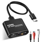 HDMI ARC Audio Extractor 4K@60Hz, HDMI to HDMI + Optical Toslink SPDIF + 3.5mm AUX Jack Stereo Audio Adapter, HDMI Audio Video Converter Splitter Inserter Embedder Support HDCP2.2 Digital PCM DTS 5.1