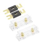 uxcell ANL Fuse Holder with 20 A Fuse DC 32 Volt for Amplifier Inverter Replacement with Clear Insulated Cover 2pcs
