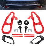 POSENG Front Tow Hooks Left & Right Compatible with Dodge Ram 1500 with 3.0L 3.6L 5.7L Engine 2019-2022 Replaces# 68272945AB, 68272944AB(Red)