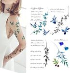 Roarhowl Inspirational, proverb, Bible, religion, gospel, text, words，Exquisite and aesthetic temporary tattoos fake tattoo kit (design 4)