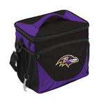 Logo Brands NFL Baltimore Ravens 24 Can Cooler, One Size, Black