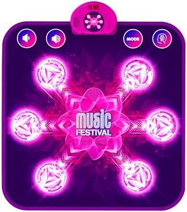 LEAPRCSTORE Dance Mat Toys for Kids, Light Up Dance Pad Gifts for 3 4 5 6 7 8 9 10 Year Old Girls, Music Dance Play Mat with 6 Arrows & 5 Game Modes, Birthday Gifts for Girls Boys