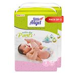 Little Angel Extra Dry Baby Pants Diaper, Small (S) Size, 88 Count, Super Absorbent Core Up to 12 Hrs. Protection, Soft Elastic Waist Grip & Wetness Indicator, Pack of 2, 44 count/pack, Upto 7kg