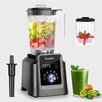 Biolomix Professional Blender, 2200W 6 Preset smart IQ, Manual Mode to Adjust Time and Speed,2L capacity with 500ml Grinding cup,Smoothie Blender for Crushing Ice,Frozen Dessert, Soup,Baby food.