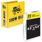 Show-Bill D-Ring Binder for Broadway and Theatre Show-Bills, Comes with 25 Sheet Protectors to Hold and Organize All Your Stage Collections