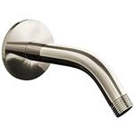SparkPod 6 Inch Shower Arm with Flange - Solid Stainless Steel Shower Head Extension Arm, Wall-Mounted for Fixed & Handheld Showerheads - Teflon Tape Included (Standard 6", Elegant Brushed Nickel)