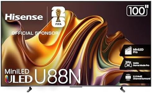 Hisense 100U88N-100 inch Mini-LED PRO 4K QLED 144Hz Google TV with Quantum Dot Technology, HDR10/HDR10+/HLG, 1500 Nits, IMAX Enhanced