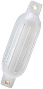 Seachoice 79001 Twin Eye Ribbed Fender, 4-½-Inch x 16-Inch, White