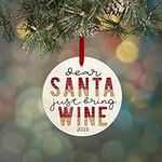 Wine Ornament | Funny Christmas Ornament 2023 | Wine Gift for Best Friend