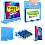 Official Cooper Dynamo Kids iPad Pro 12.9 Case for 1st/2nd Generation (2015/2017) | Unbreakable Protection, Magic Handle, Stand & Pencil Holder (NOT for 2018-2022 3rd-6th Gen) (Candy Blue)