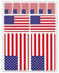 10 x Vinyl Stickers Set Decals USA American National Flag Car Motorcycle Helmet D 39