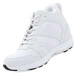 CALTO - G3329-4 Inches Taller - Size 7.5 UK- Height Increasing Elevator Shoes (Glacier Blue High-top Lace-up Sneakers)