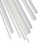 10Pcs White Plastic Rods Round Solid Bar DIY Model Material ABS Round Stick for DIY Sand Table Model,DIY Toys Doll House,DIY Scene Making,Building Making,Length 250mm,Diameter 1mm 2mm 3mm 4mm 5mm 6mm