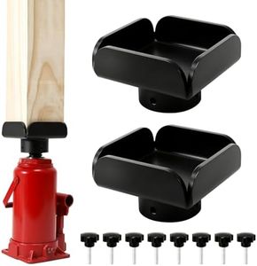 2 Packs Bottle Jack to Post Adaptor, Adaptor for 4x4 Wood Beams, Universal Steel Stand Adaptor with Centering Pin, Compatible with Most Bottle Jacks, Jack Accessories for Wood Beams