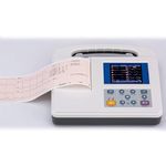 Portable ECG Machine - Mobile Heart Monitor, 12-Lead 3-Channel Color LCD Electrocardiograph, Digital EKG Monitor With Printing Paper For Home Use