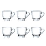 Ocean Glass Kenya Espresso Cup Set (Clear, 70ml) - Set of 6