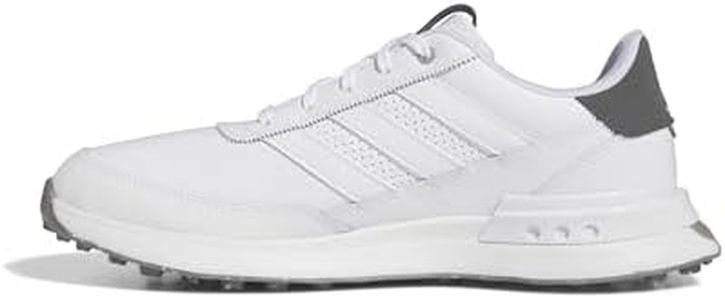 adidas Men's S2G Spikeless Leather 24 Golf Shoes, Footwear White/Charcoal, 11.5