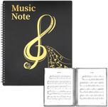 MUDOR Sheet Music Folder for Sheet Music Page 8.5X 11 Inches, Sheet Music Holder Allow Annotations, Eliminate Glare, 60 Pages Spiral Sheet Music Binder Organizer, Sheet Music Storage