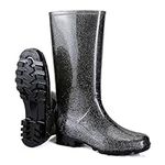 Homtechly Rain Boots for Women Waterproof Anti-Slip Rubber Boots Casual Fashion Holiday Shoes Outdoor Indoor Work Rain Boot with Women Water Shoes