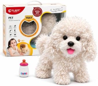 Electronic Walking Poodle Stuffed Dog Toy, Realistic Interactive Puppy Pet Dog, Walking, Barking,Wagging Tail & Talking,Present Pet Gifts for 3+ Year Boys Girls