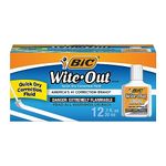 BIC Wite-Out Quick Dry Correction Fluid White Dozen Box