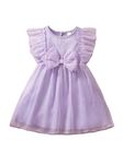 Tagas Baby-Girl's Shantoon A-Line Knee-Length Dress (KD-90-PURPLE-2_Purple