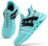 Kricely Boys Kids Trainers Boys Tennis Shoes Girls Running Walking Shoes School Gym Sports Trainers Breathable Lightweight Sneakers (Blue 10 UK Child)