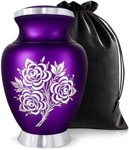 Rose Cremation Urn for Ashes for Women & Men - Handcrafted Rose Urns for Human Ashes Adult Female & Male - Funeral Urns for Women - Honor Your Loved Ones with Decorative Urns (Royal Purple, Large)