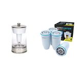 ZeroWater Official Replacement Filter (5-Stage 0 TDS) + ZeroWater 40-Cup Ready-Pour 5-Stage Glass Water Filter Dispenser
