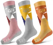 OutdoorMaster Merino Wool Ski Socks for Kids, Boys & Girls, Thermal Winter Warm Snowboarding Socks for Cold Weather