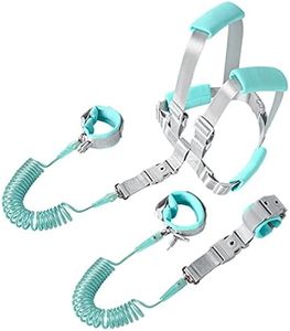 Toddler Leash,2 in 1 Toddler Harness Leash Anti Lost Wrist Link with Lock for Toddlers Baby Wrist Leashes,Child Walking Wristband Assistant Strap Belt for Parent Kids Outdoor Activit