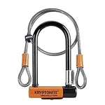 Kryptonite Unisex Lock With Flex Cable and Bracket, Orange, 7 Inch