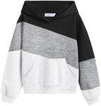 Arshiner Girls Color Block Hoodies Crewneck Long Sleeve Casual Soft Sweatshirts Tops with Pockets