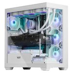 darkFlash ATX Mid-Tower PC Case, Pre-Install 4 PWM ARGB Fans Computer Case, Full View Dual Tempered Glass Gaming PC Case, Type C Port, Supports up to 360mm Water Cooling Radiator (White)