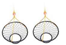 2 Pack of KUFA Rubber Wrapped Steel Ring Crab Trap (Size:ø30) with 50' Rope CT88x2