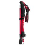 Gokyo K2 Foldable Trekking Pole 33 Cms Aluminium Alloy 7075 Sturdy 270 Grams only Ultralight Press + Button Lock Metal Rope fold -Red-1 pc