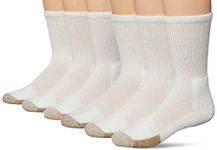 Thorlos Unisex Tx Max Cushion Padded Crew Tennis Sock, White (6 Pairs), L UK