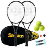 Senston Tennis Racket 27 inch 2 Players Tennis Racquets,Good Control Grip,Strung with Cover,Tennis Overgrip, Vibration Damper. Excellent for beginers