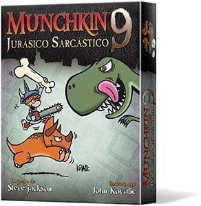 Edge Studio | Munchkin 9 : Jurassique Sarcastique | Extension | Tuez Les Monstres, Volez Le trésor, poignardez Vos Amis | A partir de 10 Ans | 3 à 6 Joueurs | 60 Minutes par Partie | Espagnol