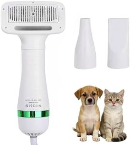 Dog Grooming Dryer, Pet Hair Dryer with Slicker Brush 2-in-1 for Dogs and Cats, Lightweight, Quiet, Adjustable Temp Perfect for Small to Medium Pets