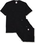 Fruit of the Loom Men's Original T. T-Shirt Pack of 10, Black, Medium