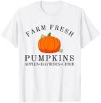 Farm Fresh Pumpkins Apples Hayrides Cider Thanksgiving Fall T-Shirt