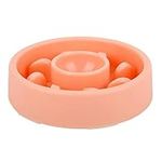 GOTOTOP Dog Slow Feeder Bowl, Non-slip Bottom Pet Slow Food Bowl Anti-choke Interactive Pet Bowl for Dogs Cats Puppies(Pink)