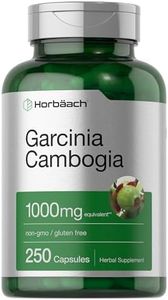 Horbaach Garcinia Cambogia Extract Pills | 1000mg | 250 Capsules | Herbal Supplement | Non-GMO, Gluten Free