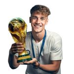 CHTRANS 2022 World Cup Replica Resin Soccer Collectibles Sports Fan Trophy Gold Bedroom Office Desktop Decor (14.2IN)